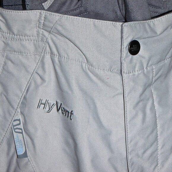 NORTH FACE WOMEN'S HYVENT GREY INSULATED SKI PANTS, DETACHABLE SUSPENDERS SIZE M - Picture 11 of 16